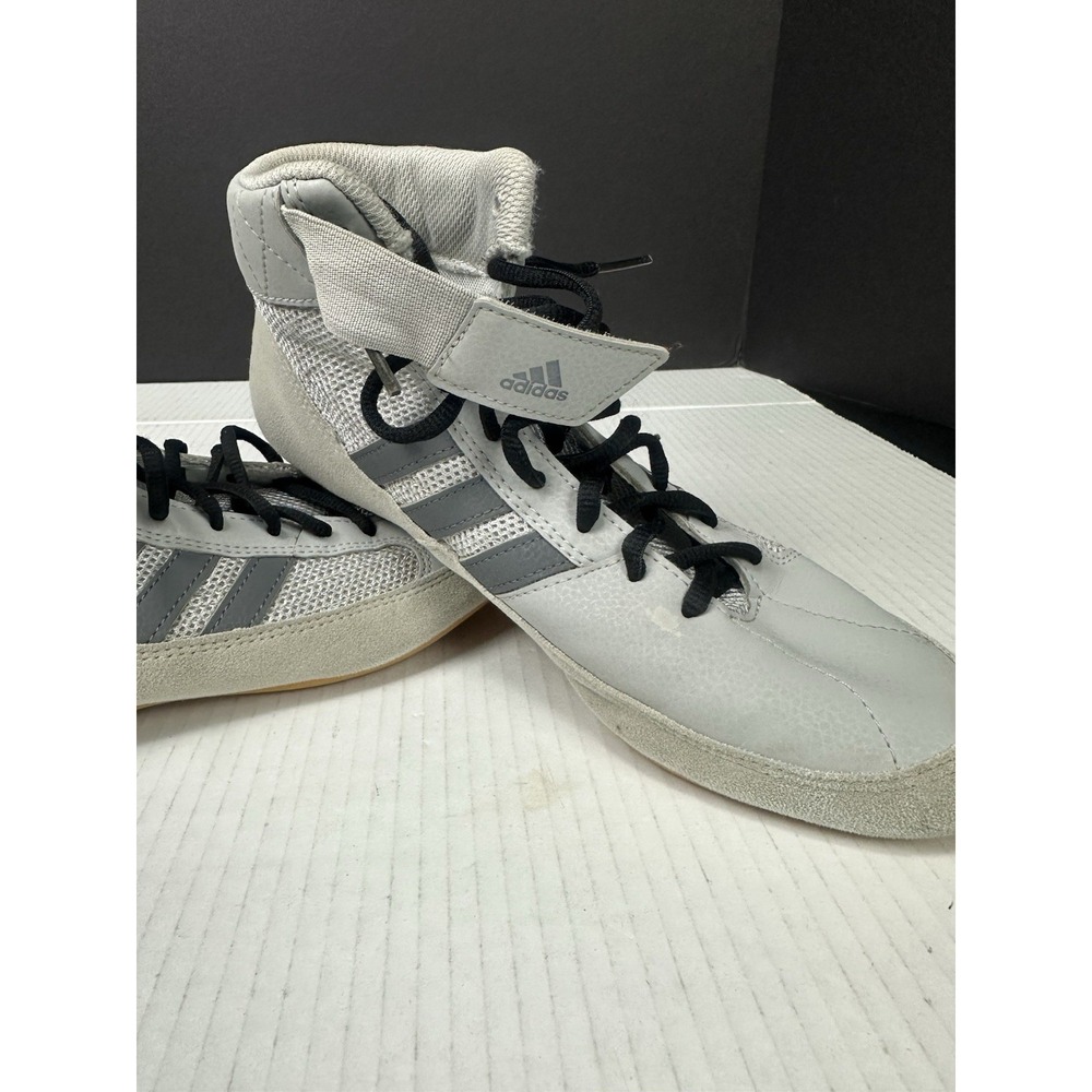 Adidas HVC 2 Wrestling Shoes Mens 8 AC7502 Gum Sole Silver Sneakers - Picture 4 of 11